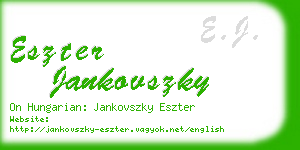 eszter jankovszky business card